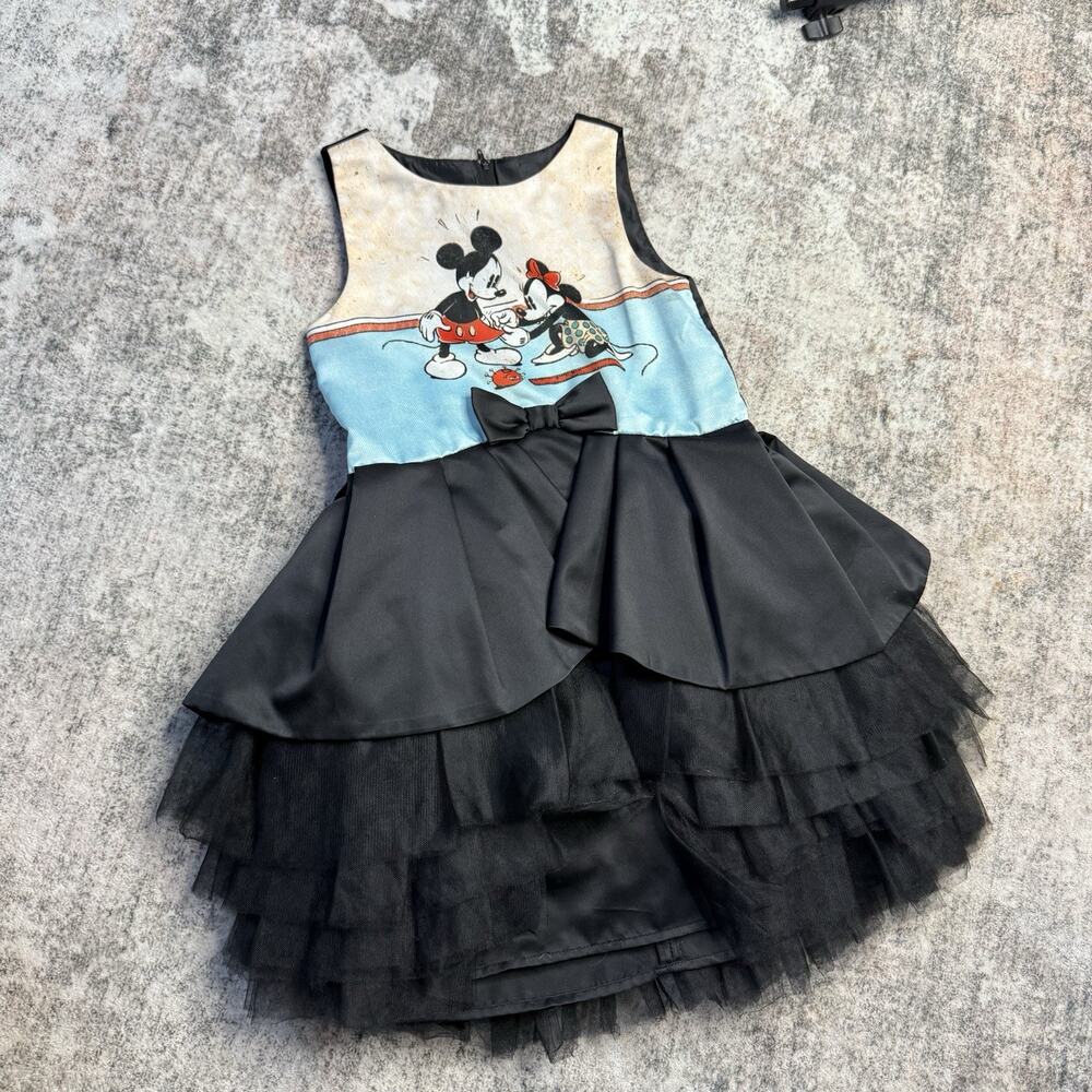 Disney Collection Tutu Couture Dress Formal Wedding Party Mickey Minnie 6 Black